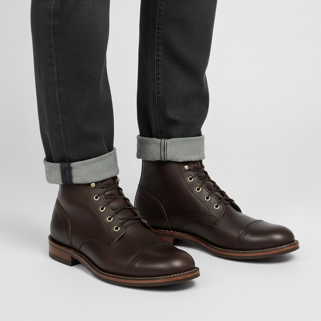 Men's Classic Ankle Work Boots | Durable Lace-Up Work Boots