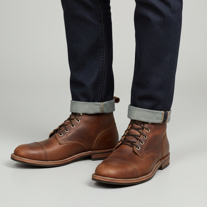 Men's Classic Ankle Work Boots | Durable Lace-Up Work Boots