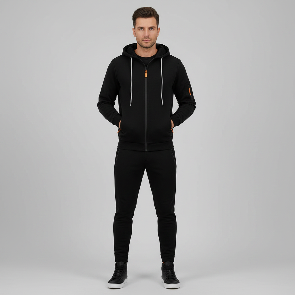 Men's Utility Zip-Up Hoodie | Casual Sweatshirt