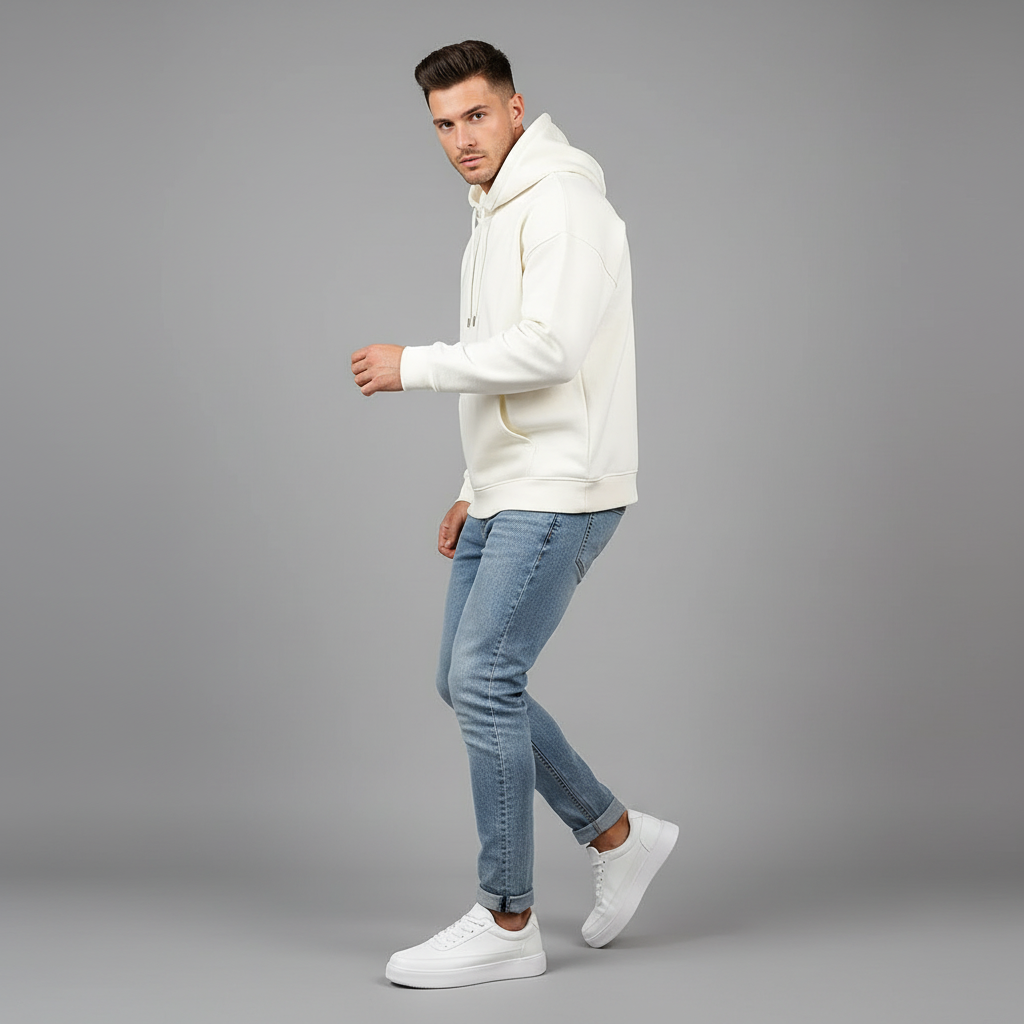 Men's White Platform Sneakers | Casual Trainers