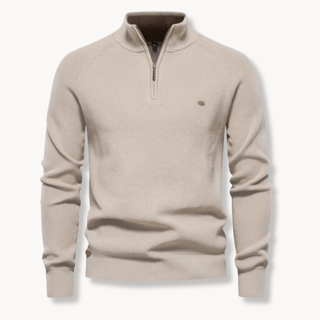 Men's Black Half-Zip Jumper | Slim Fit Knitwear 5
