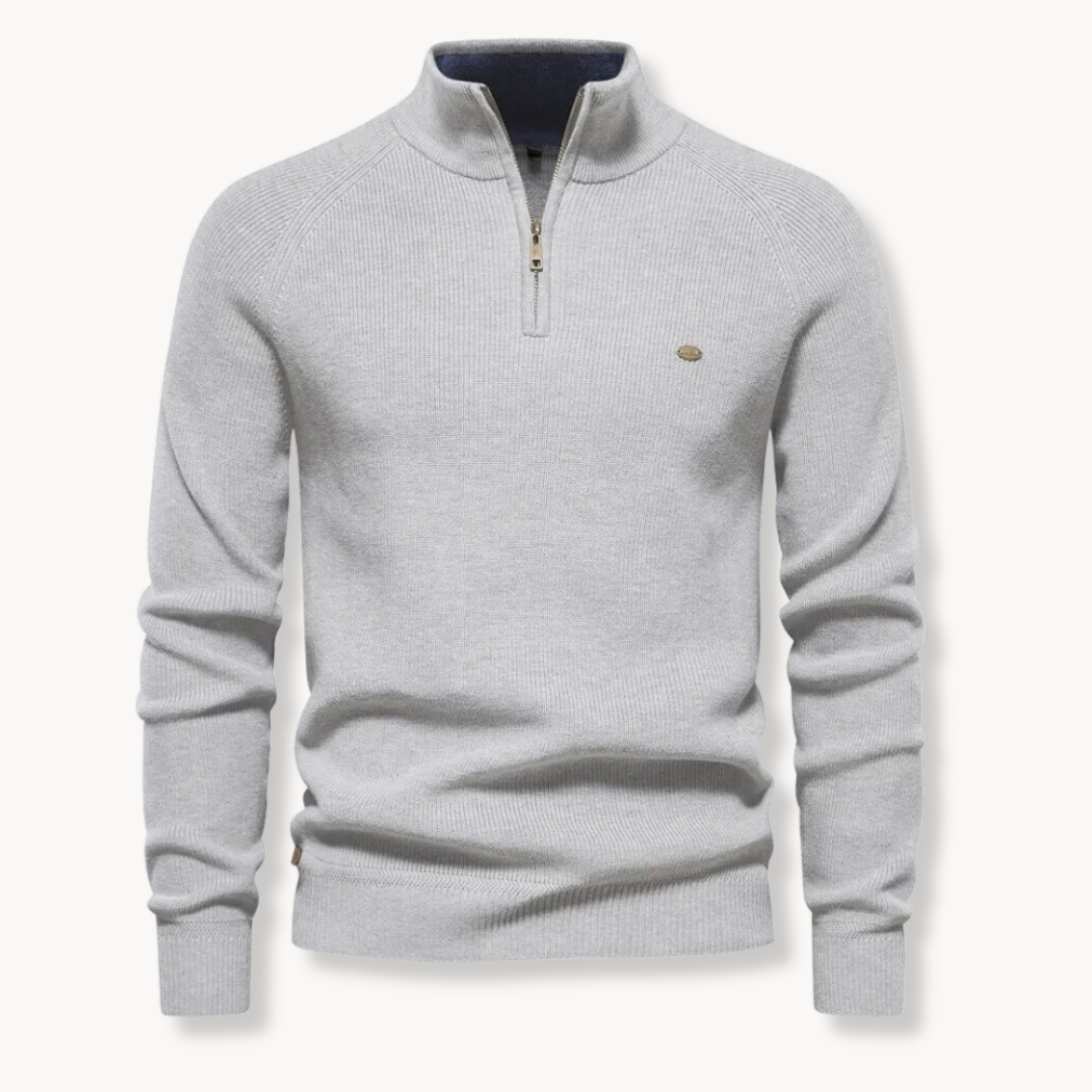 Men's Black Half-Zip Jumper | Slim Fit Knitwear 7