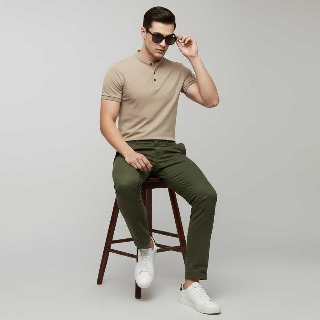 Men's Elegant Long Sleeve Polo | Classic Casual Wear 2