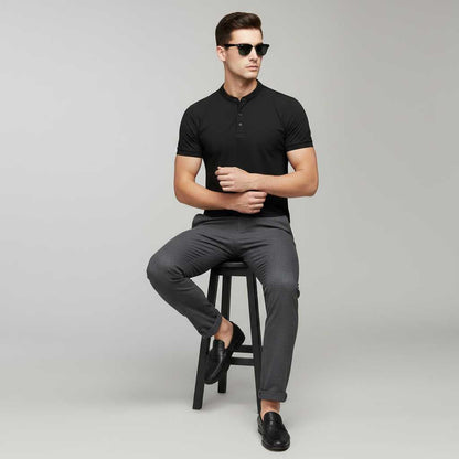 Men's Elegant Long Sleeve Polo | Classic Casual Wear 4