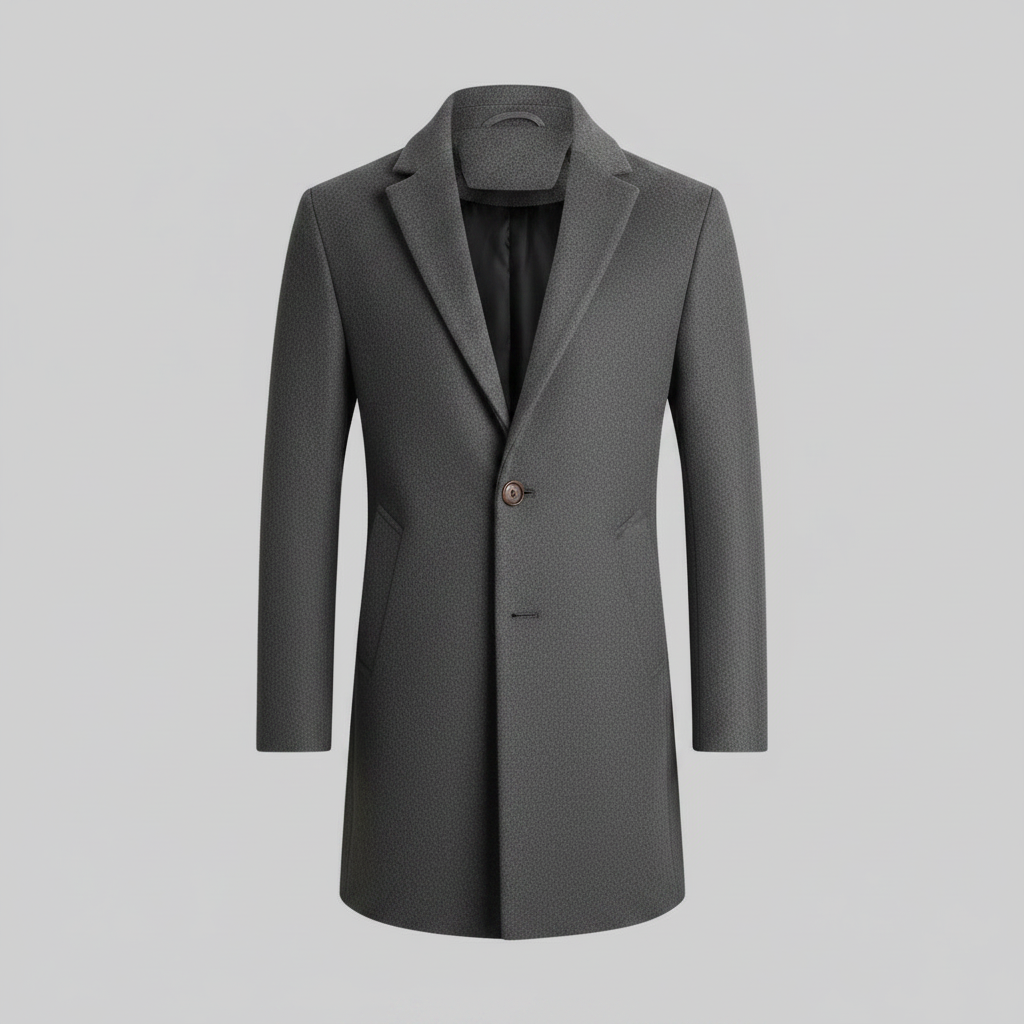 Men's Notched Lapel Overcoat | Classic Men's Coat 6