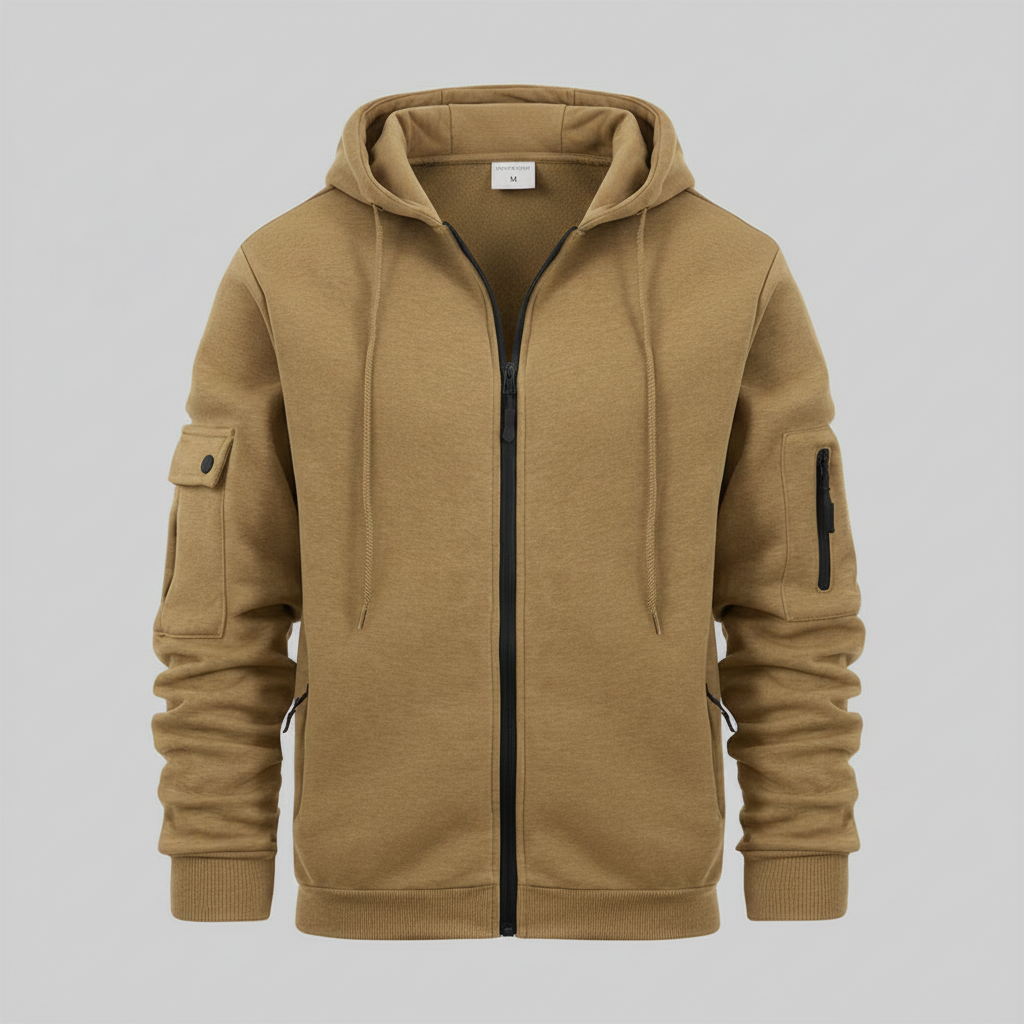 Men's Utility Zip-Up Hoodie | Casual Sweatshirt 8