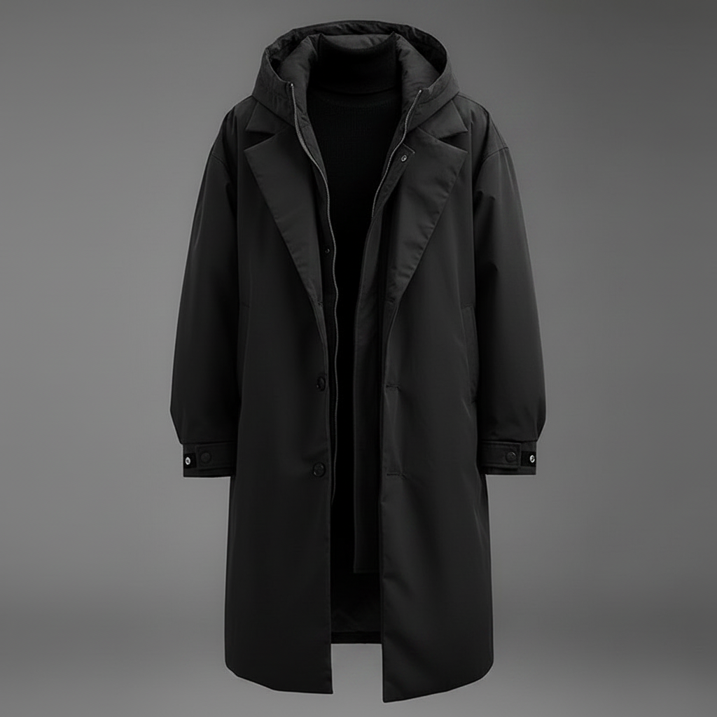 Men's Waterproof Puffer Trench Coat | Stylish Long Jacket 6
